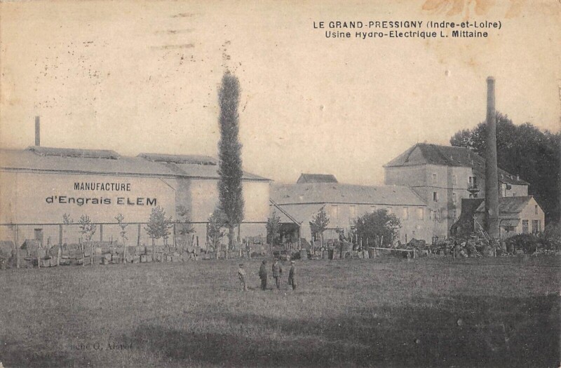Carte postale ancienne Le Grand Pressigny / Usine Hydro Electrique / L.mittaine au Grand-Pressigny