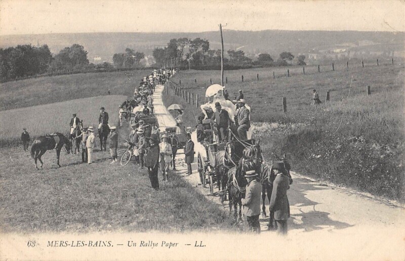 Carte postale ancienne Mers Les Bains - Un Rallye Paper à Mers-les-Bains