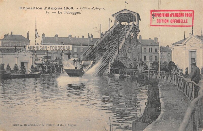 Carte postale ancienne Exposition D'Angers 1906 - Edition Officielle - Le Toboggan à Angers