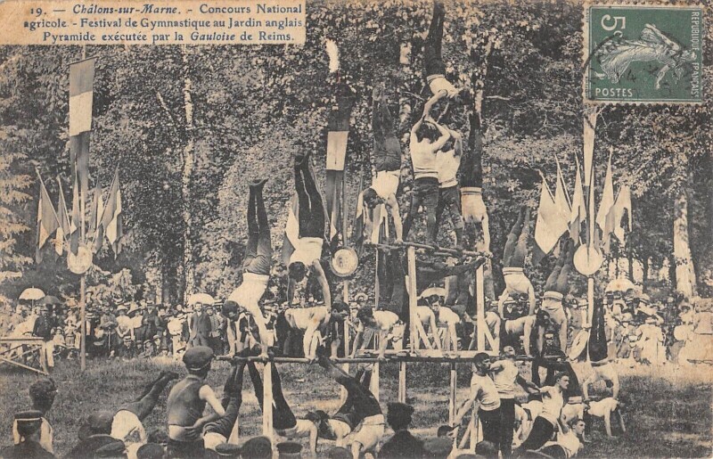 Carte postale ancienne Chalons Sur Marne - Concours National Agricole - Festival De Gymnastique