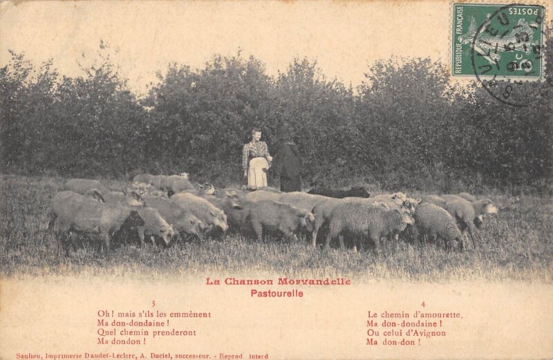 Carte postale ancienne La Chanson Morvandelle / Pastourelle