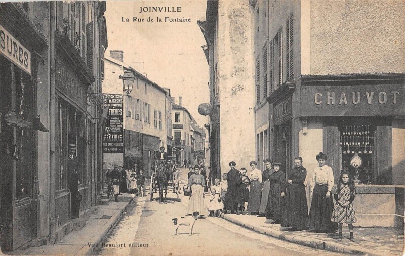 Carte postale ancienne Joinville / La Rue De La Fontaine à Joinville