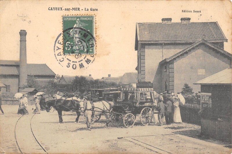 Carte postale ancienne Cayeux Sur Mer - La Gare à Cayeux-sur-Mer