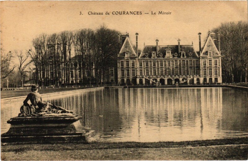 Carte postale ancienne Courances Chateau - Le Miroir à Courances