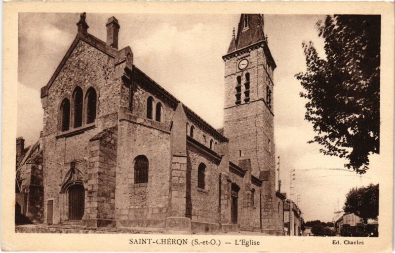 Carte postale ancienne Saint-Cheron Eglise