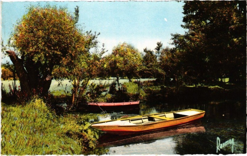 Carte postale ancienne Boussy-Saint-Antoine Les Bords de l'Yerres à Boussy-Saint-Antoine