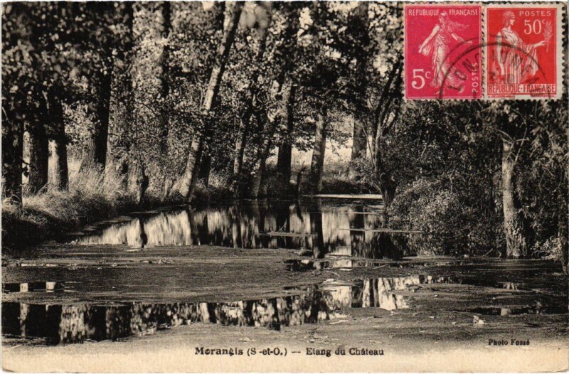 Carte postale ancienne Morangis Etang du Chateau à Morangis