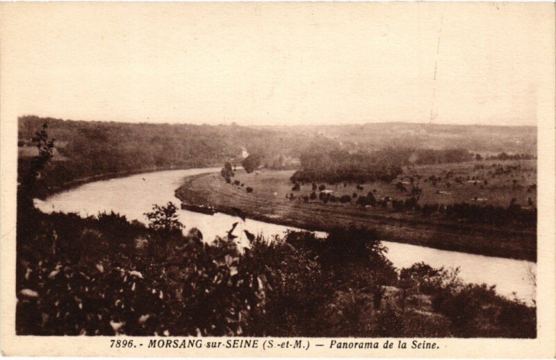 Carte postale ancienne Morsang-sur-Seine Panorama de la Seine à Morsang-sur-Seine