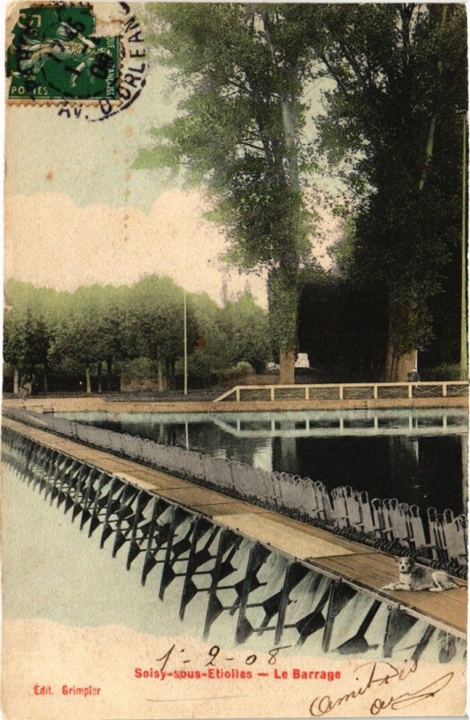 Carte postale ancienne Soisy-sous-Etiolles Le Barrage