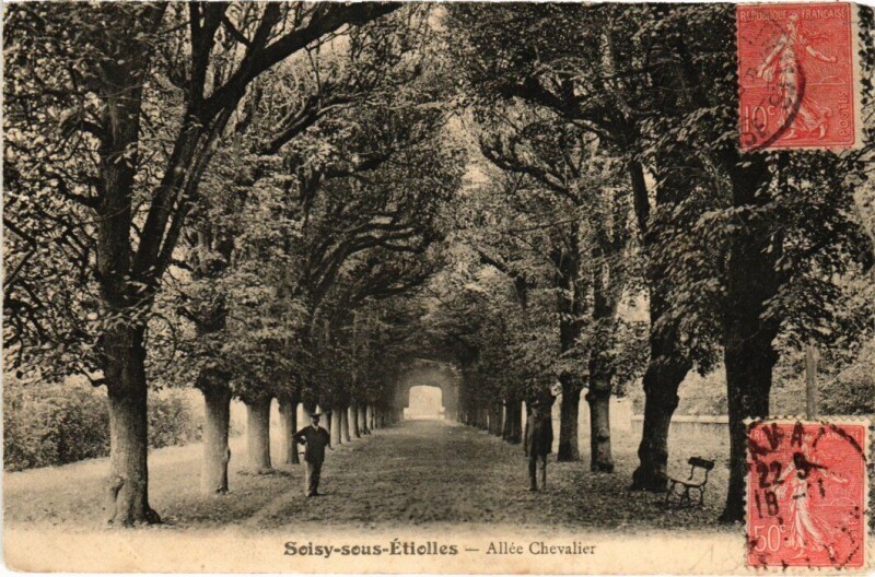 Carte postale ancienne Soisy-sous-Etiolles Allee Chevalier
