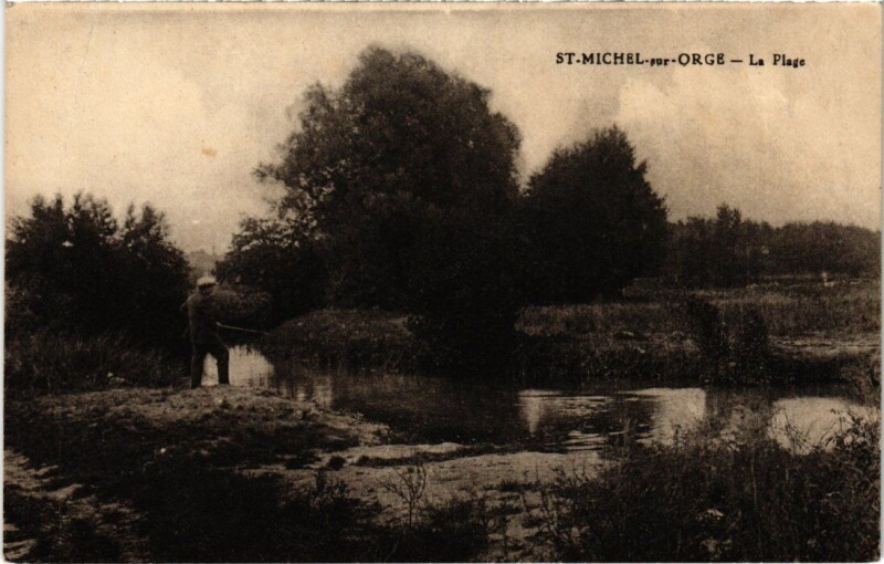 Carte postale ancienne Saint-Michel-sur-Orge La Plage à Saint-Michel-sur-Orge