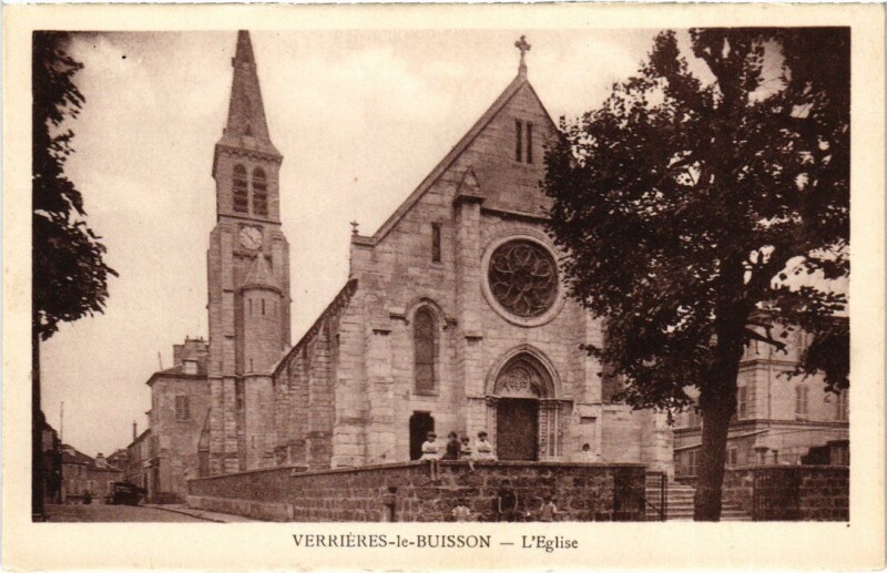 Carte postale ancienne Verrieres-le-Buisson Eglise