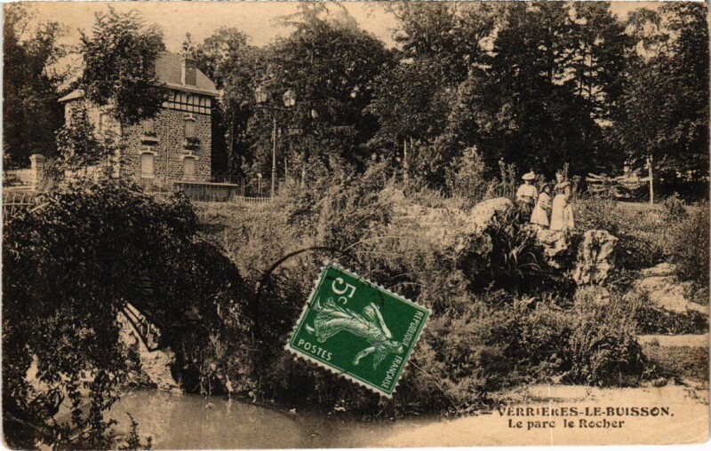 Carte postale ancienne Verrieres-le-Buisson Le Parc - Le Rocher
