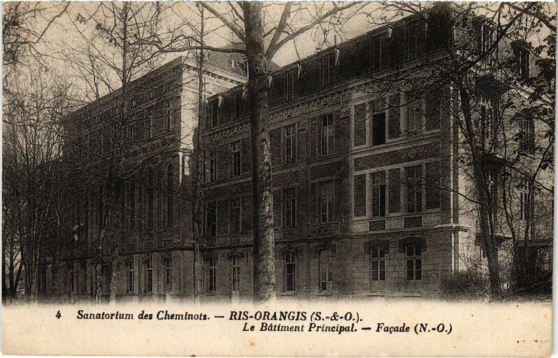 Carte postale ancienne Ris-Orangis Sanatorium des Cheminots - Batiment Principal à Ris-Orangis
