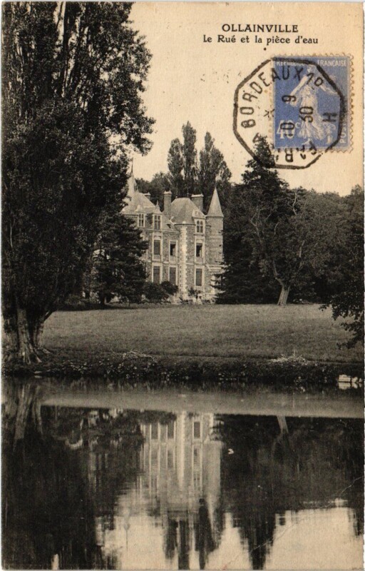 Carte postale ancienne Ollainville Le Rue et la Piece d'Eau à Ollainville
