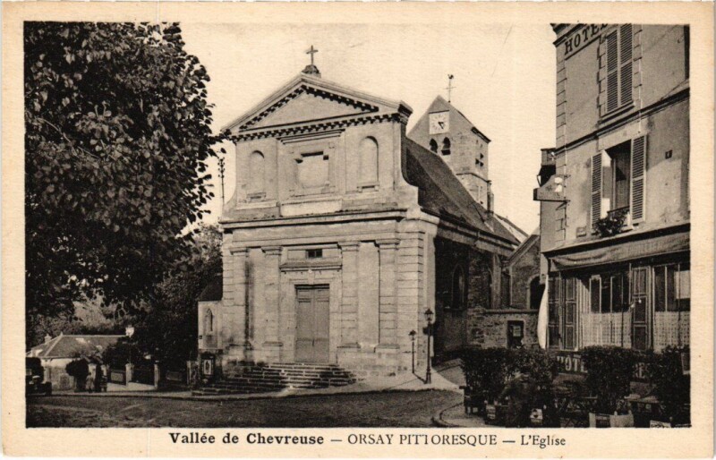 Carte postale ancienne Orsay Eglise à Orsay