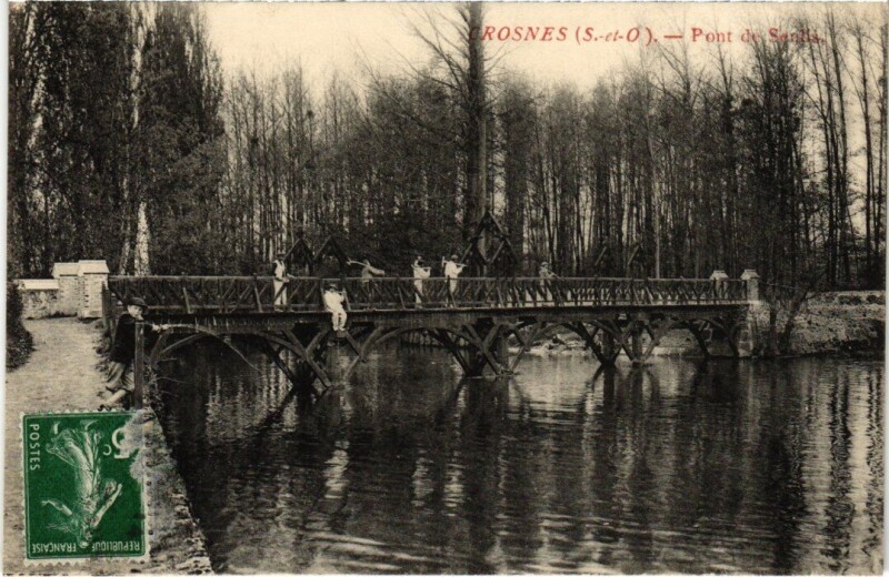 Carte postale ancienne Crosne Pont à Crosne