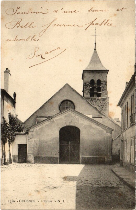 Carte postale ancienne Crosne Eglise à Crosne