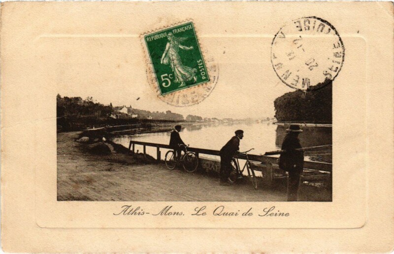 Carte postale ancienne Athis-Mons Le Quai de Seine à Athis-Mons
