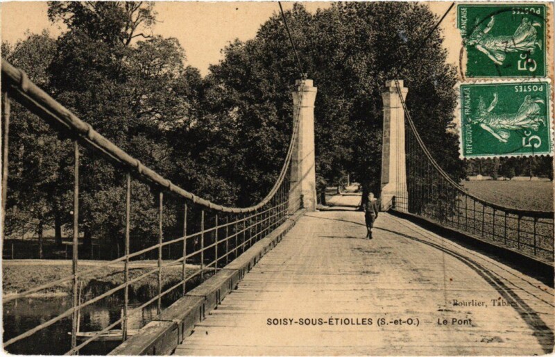 Carte postale ancienne Soisy-sous-Etiolles Le Pont