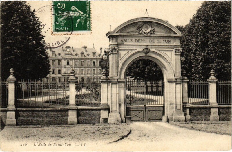 Carte postale ancienne Saint-Yon L'Asile de Saint-Yon à Saint-Yon