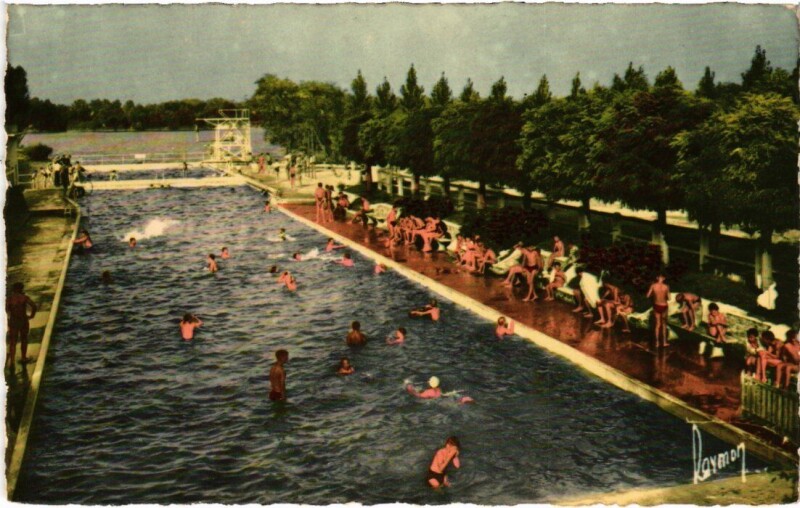 Carte postale ancienne Viry-Chatillon La Piscine