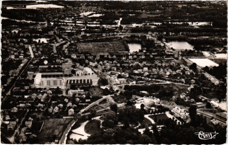 Carte postale ancienne Viry-Chatillon Vue Aerienne