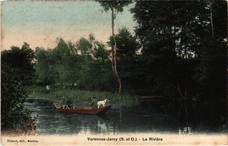 Carte postale ancienne Varennes-Jarcy La Riviere à Varennes-Jarcy
