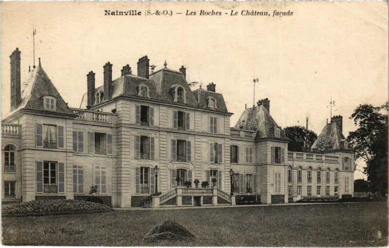 Carte postale ancienne Nainville-les-Roches Les Roches - Le Chateau - Facade à Nainville-les-Roches