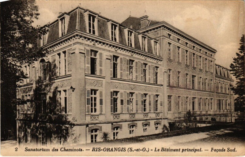 Carte postale ancienne Ris-Orangis Sanatorium des Cheminots - Batiment Principal à Ris-Orangis