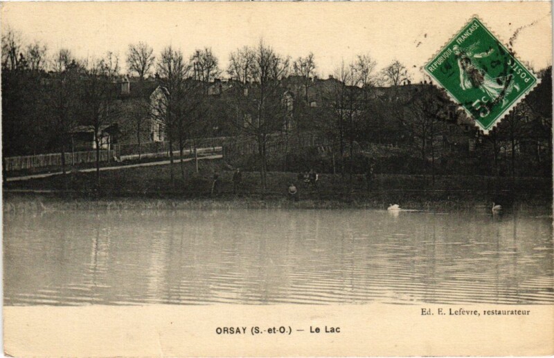 Carte postale ancienne Orsay Le Lac à Orsay