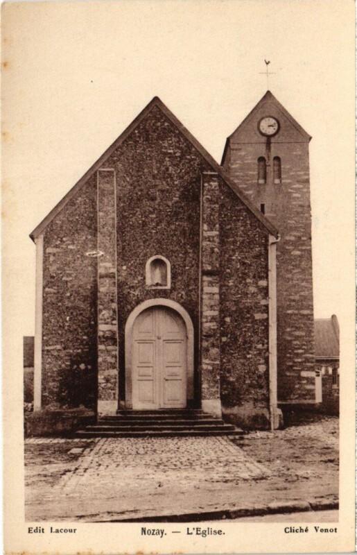 Carte postale ancienne Nozay Eglise à Nozay