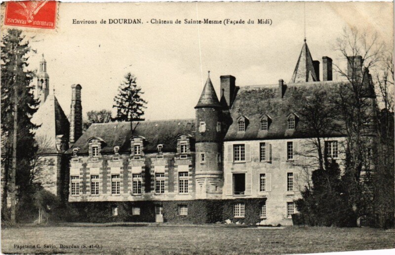 Carte postale ancienne Sainte-Mesme Chateau - Facade du Midi
