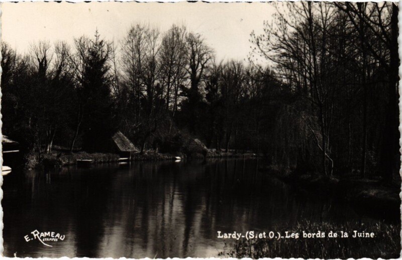 Carte postale ancienne Lardy Les Bords de la Juine à Lardy