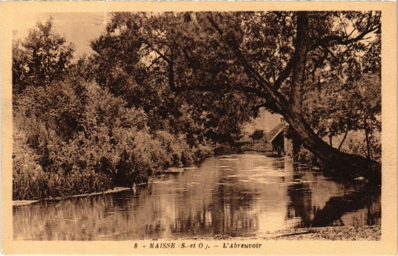 Carte postale ancienne Maisse L'Abreuvoir à Maisse