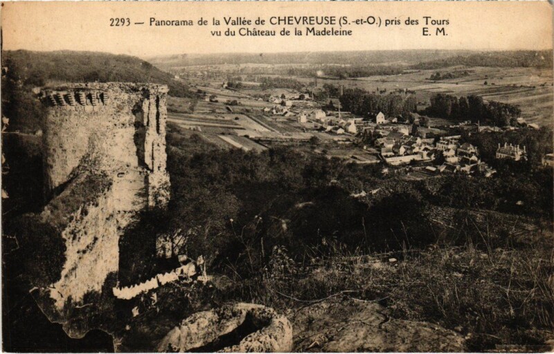 Carte postale ancienne Vallee de Chevreuse - Panorama - Vu du Chateau de la Madeleine