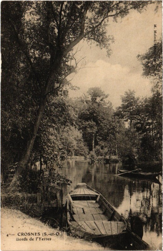 Carte postale ancienne Crosne Bords de l'Yerres à Crosne