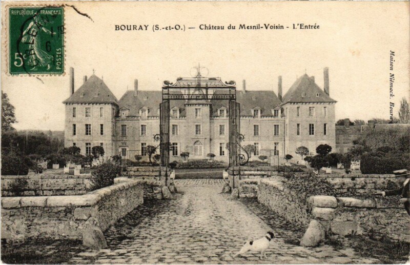 Carte postale ancienne Bouray-sur-Juine Chateau de Mesnil-Voisin - L'Entree à Bouray-sur-Juine
