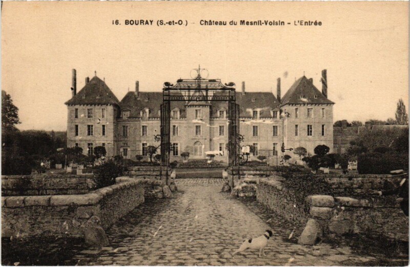 Carte postale ancienne Bouray-sur-Juine Chateau de Mesnil-Voisin - Entree à Bouray-sur-Juine