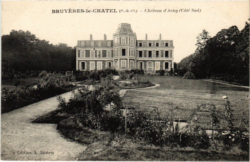 Carte postale ancienne Bruyeres-le-Chatel Chateau d'Arny