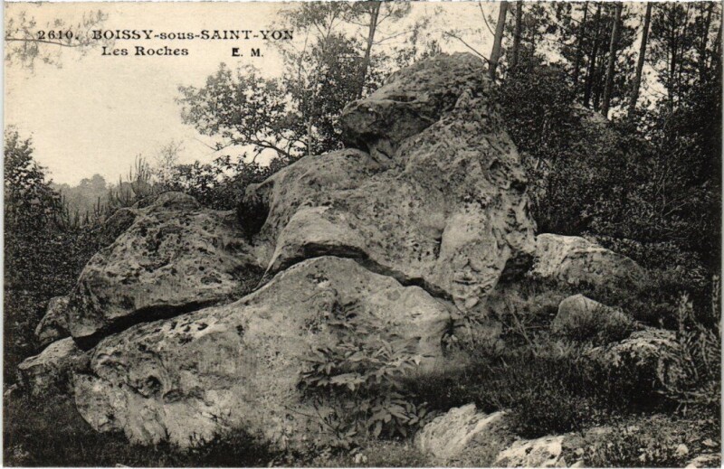 Carte postale ancienne Boissy-sous-Saint-Yon Les Roches à Boissy-sous-Saint-Yon