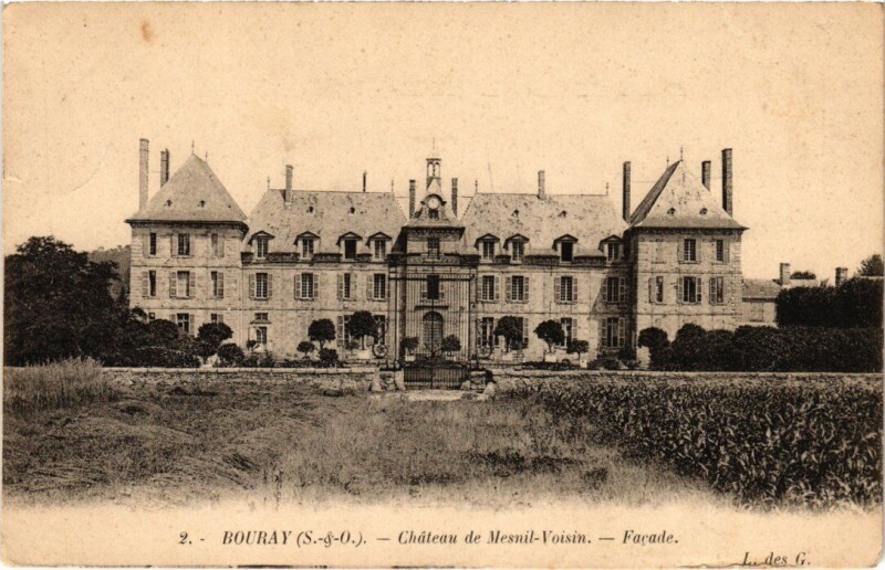Carte postale ancienne Bouray-sur-Juine Chateau de Mesnil-Voisin - Facade à Bouray-sur-Juine
