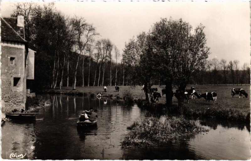 Carte postale ancienne Varennes-Jarcy L'Yerres au Moulin de Jarcy à Varennes-Jarcy