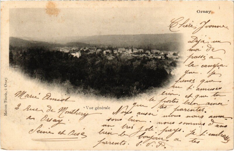 Carte postale ancienne Orsay Vue Generale à Orsay