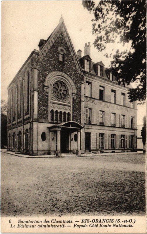 Carte postale ancienne Ris-Orangis Sanatorium des Cheminots - Batiment Administratiff à Ris-Orangis