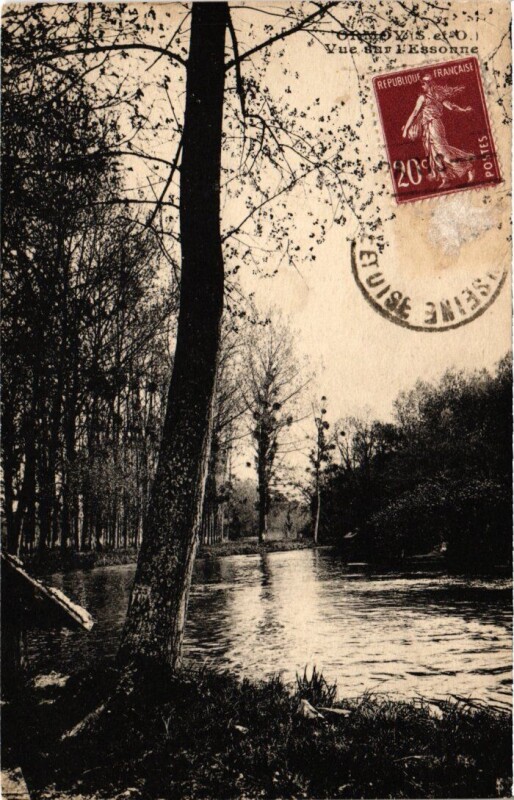 Carte postale ancienne Ormoy Vue sur l'Essonne à Ormoy