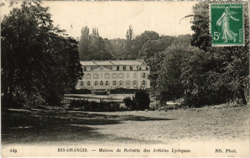 Carte postale ancienne Ris-Orangis Maison de retraite des Artistes Lyriques à Ris-Orangis