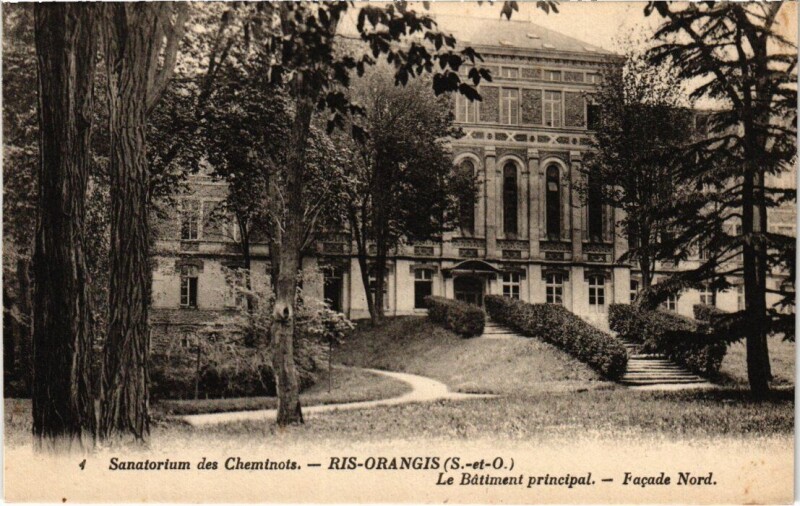 Carte postale ancienne Ris-Orangis Sanatorium des Cheminots - Batiment Principal à Ris-Orangis