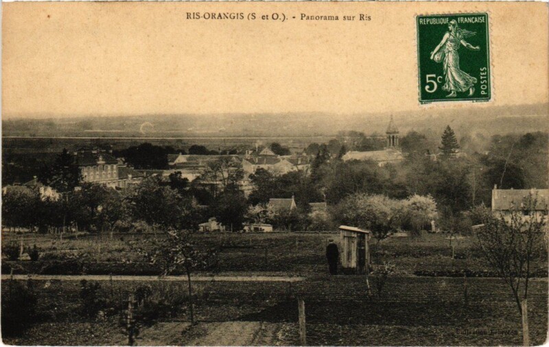 Carte postale ancienne Ris-Orangis Panorama sur Ris à Ris-Orangis