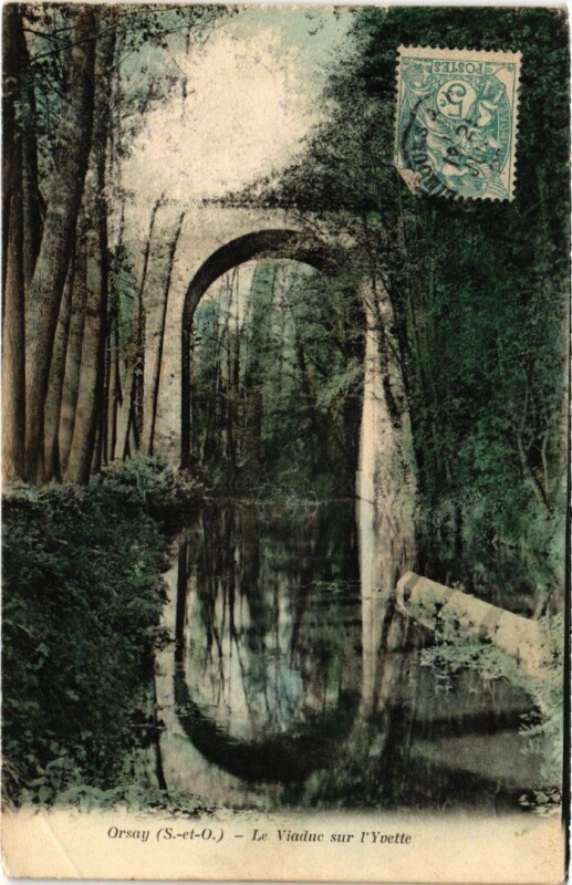 Carte postale ancienne Orsay Le Viaduc sur l'Yette à Orsay